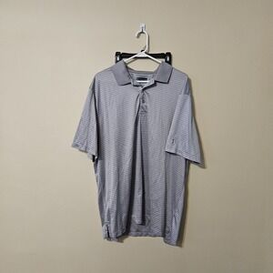 PGA Tour Golf Shirt Men's 2XL Stripes Polo Style Polyester
